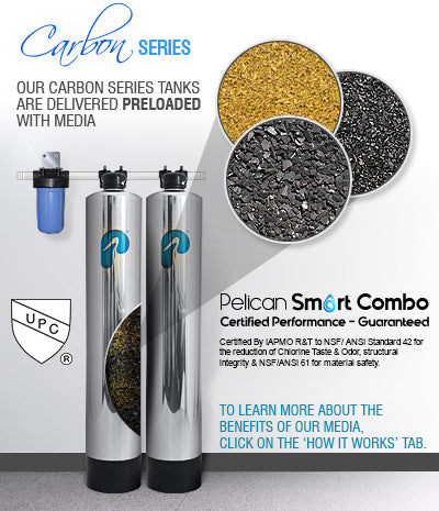 Pelican Whole House Filter & Water Softener Alternative Combo - PSE1800 | PSE2000